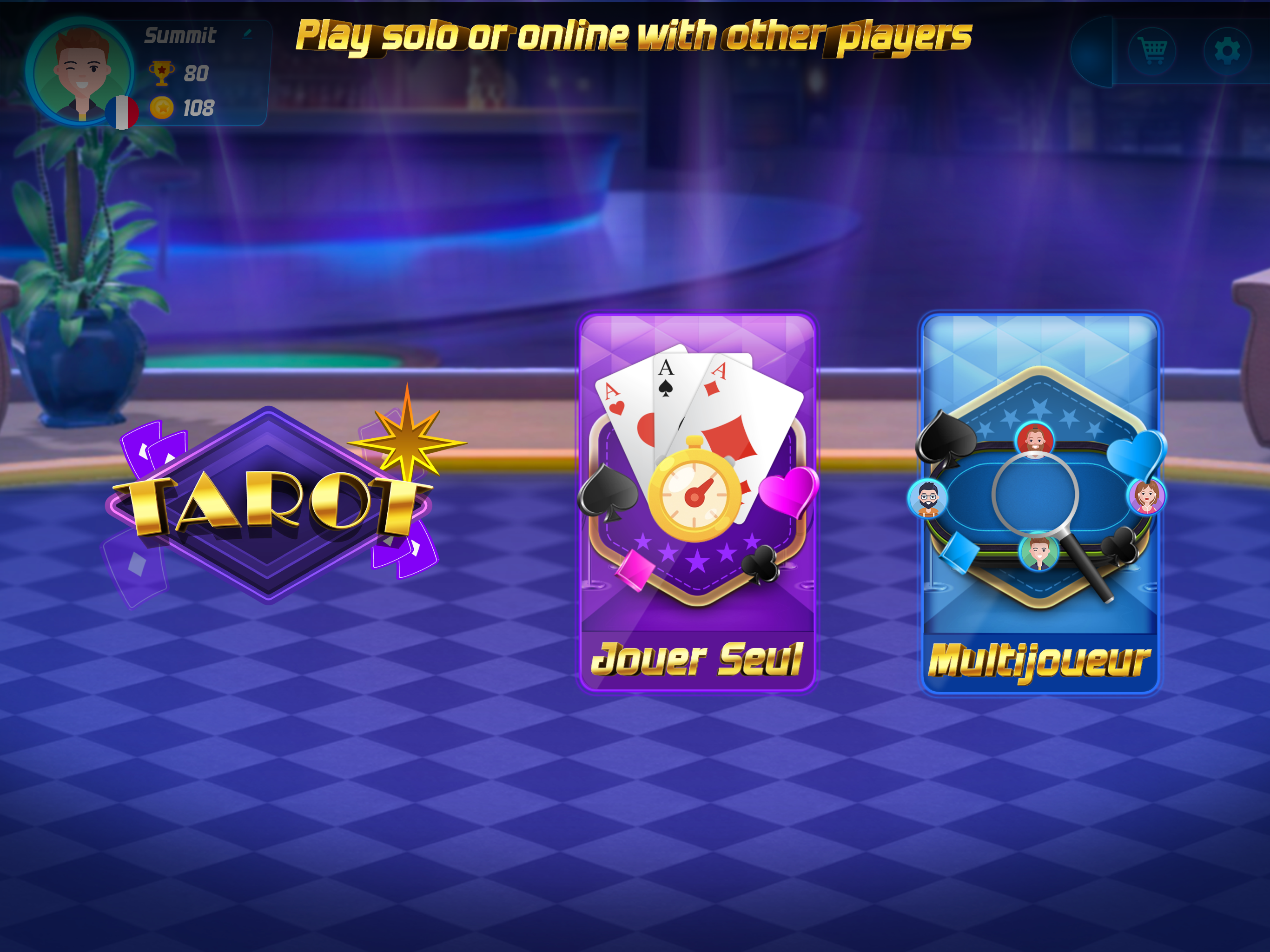 Tarot online card game 게임 스크린 샷