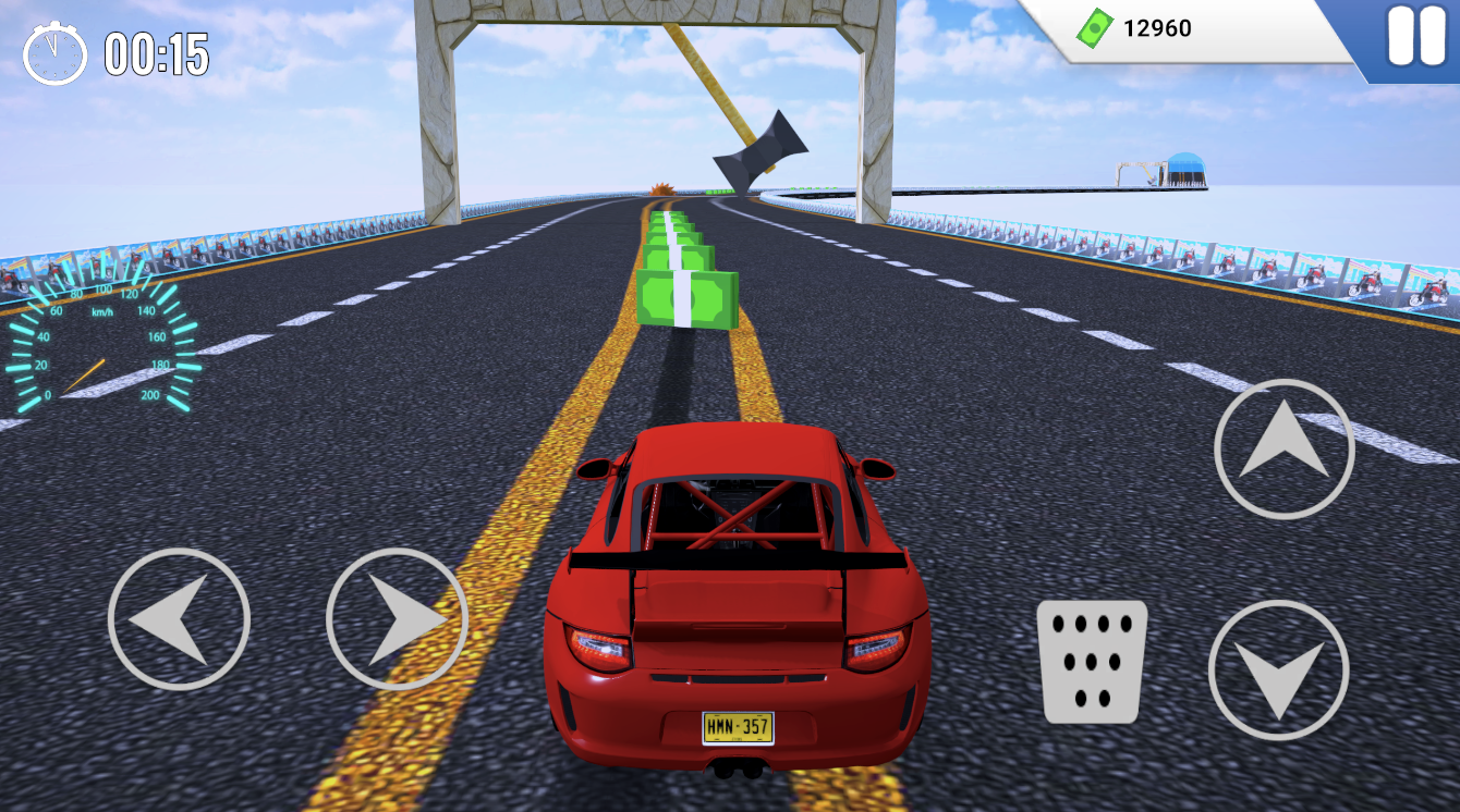 Скриншот игры Mega ramp car:Stunts 3d racing