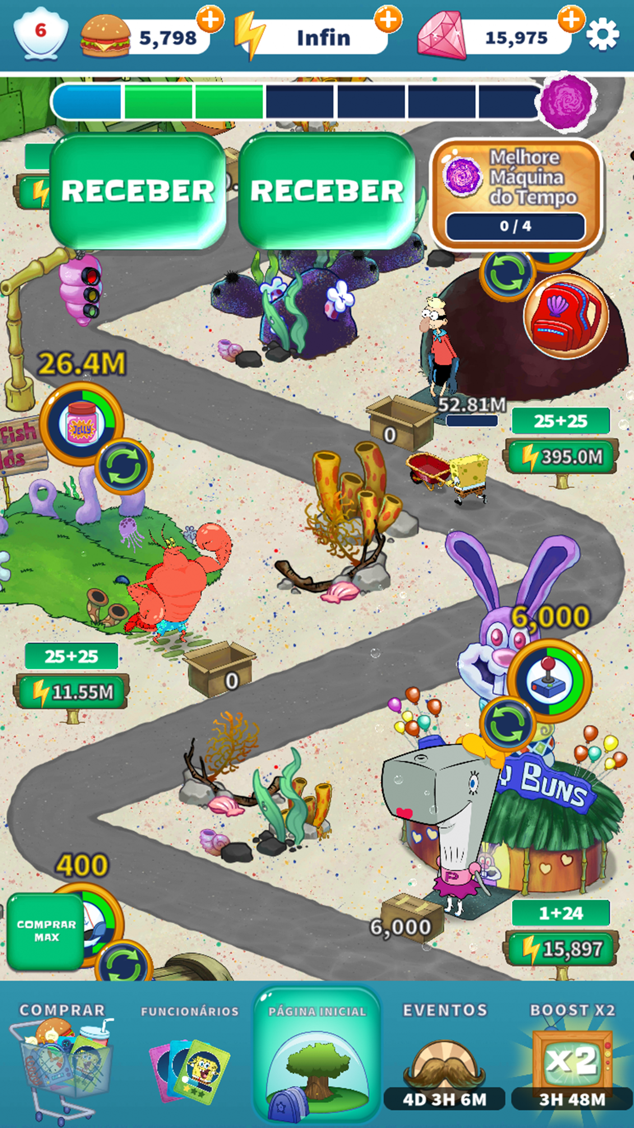 Captura de Tela do Jogo SpongeBob’s Idle Adventures