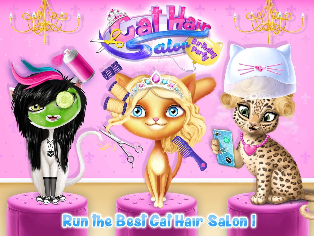 Cat Hair Salon Birthday Party screenshot game