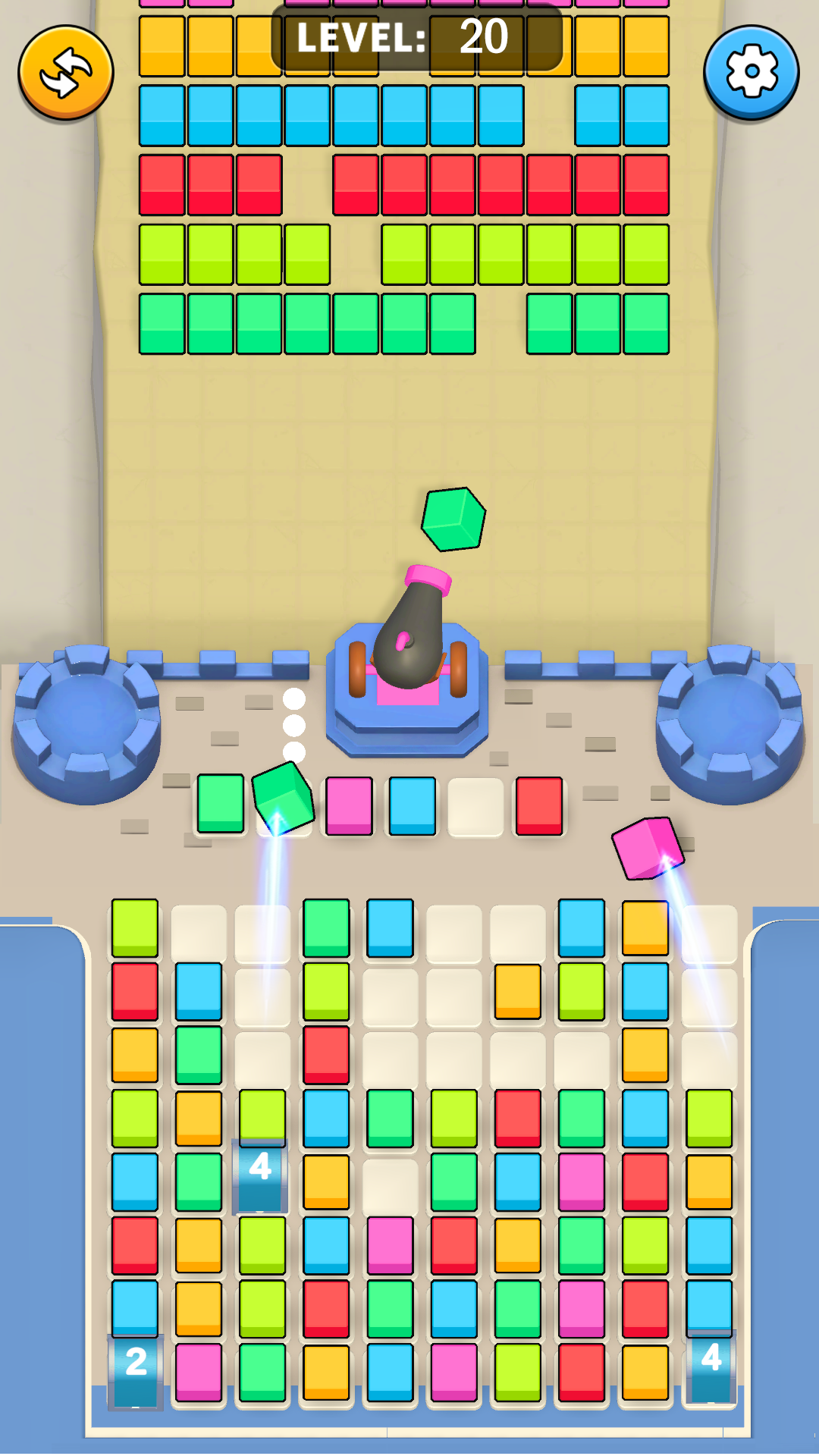 Jam Blocks Cannon Games Game Screenshot