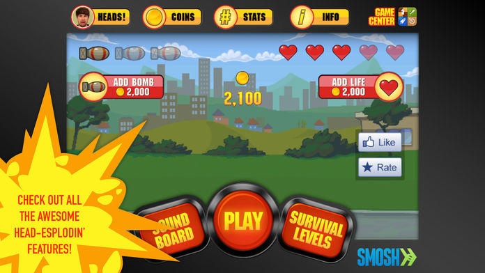 Smosh Super Head Esploder X Game Screenshot