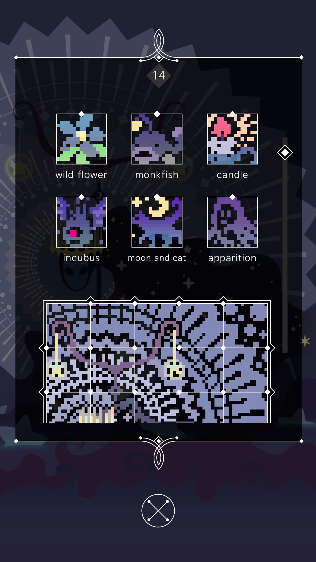 Luna Memories (nonogram) Game Screenshot