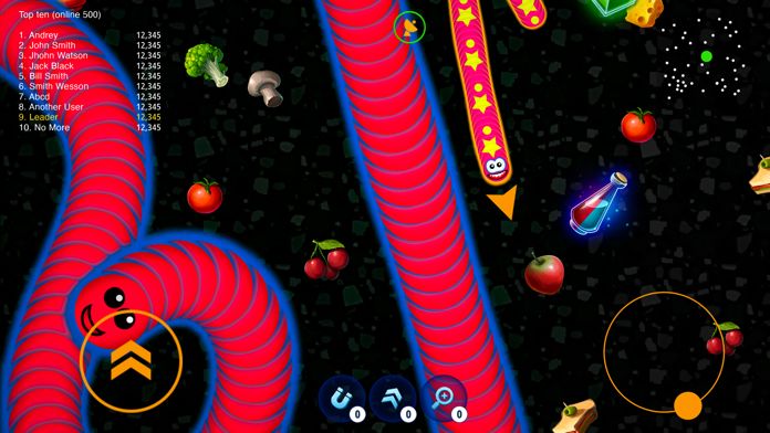 WormsZone.io - Hungry Snake 게임 스크린 샷