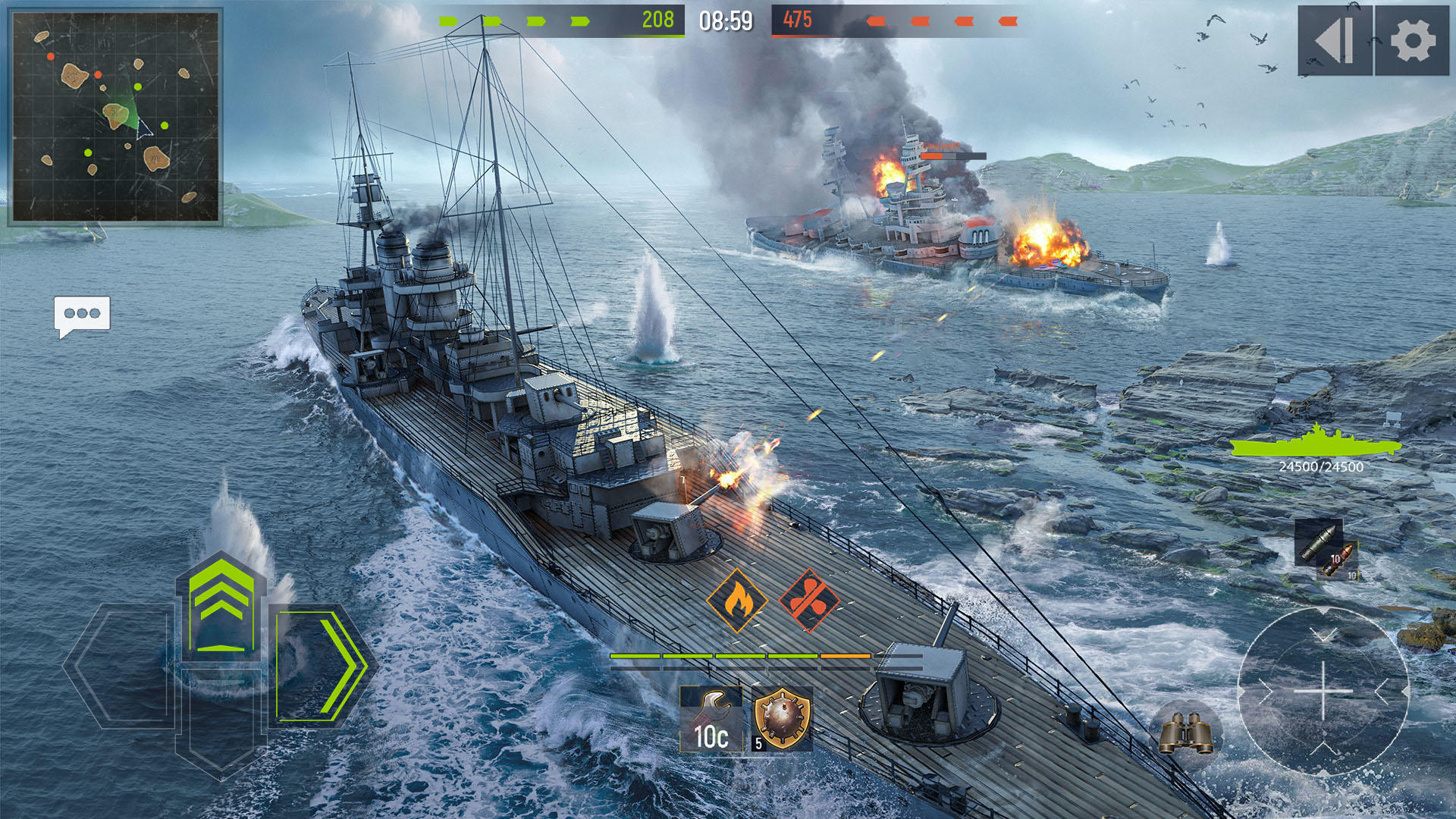 Navy War: Battleship Simulator Game Screenshot