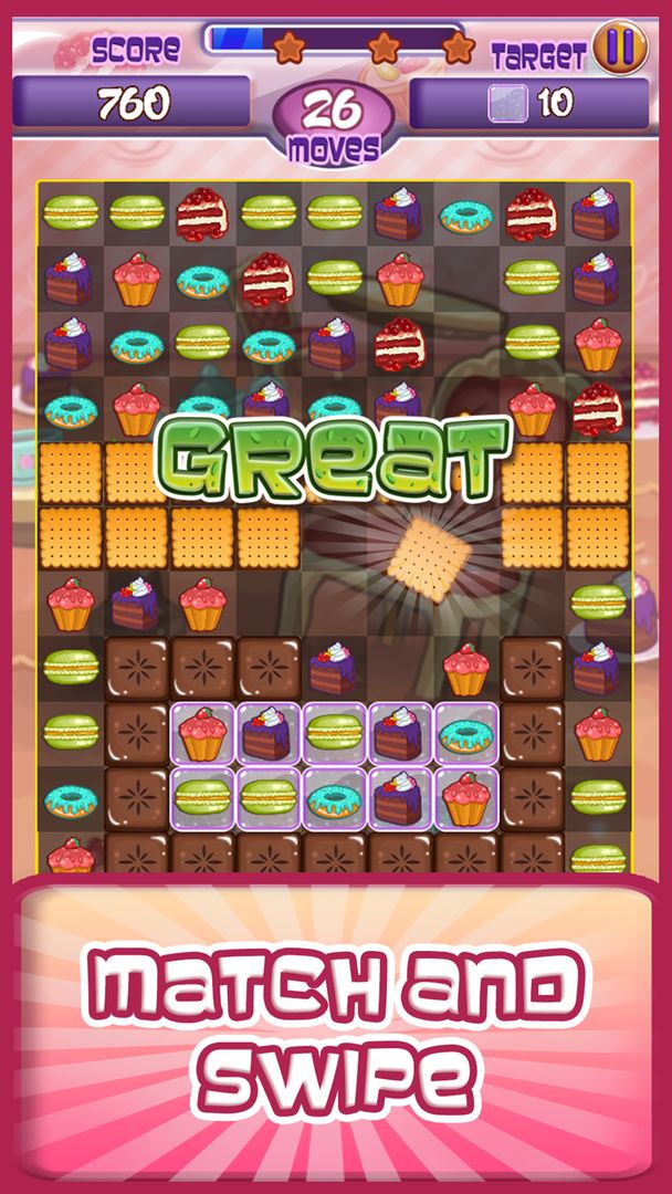 Cake Factory - Sweet Match 3 게임 스크린 샷