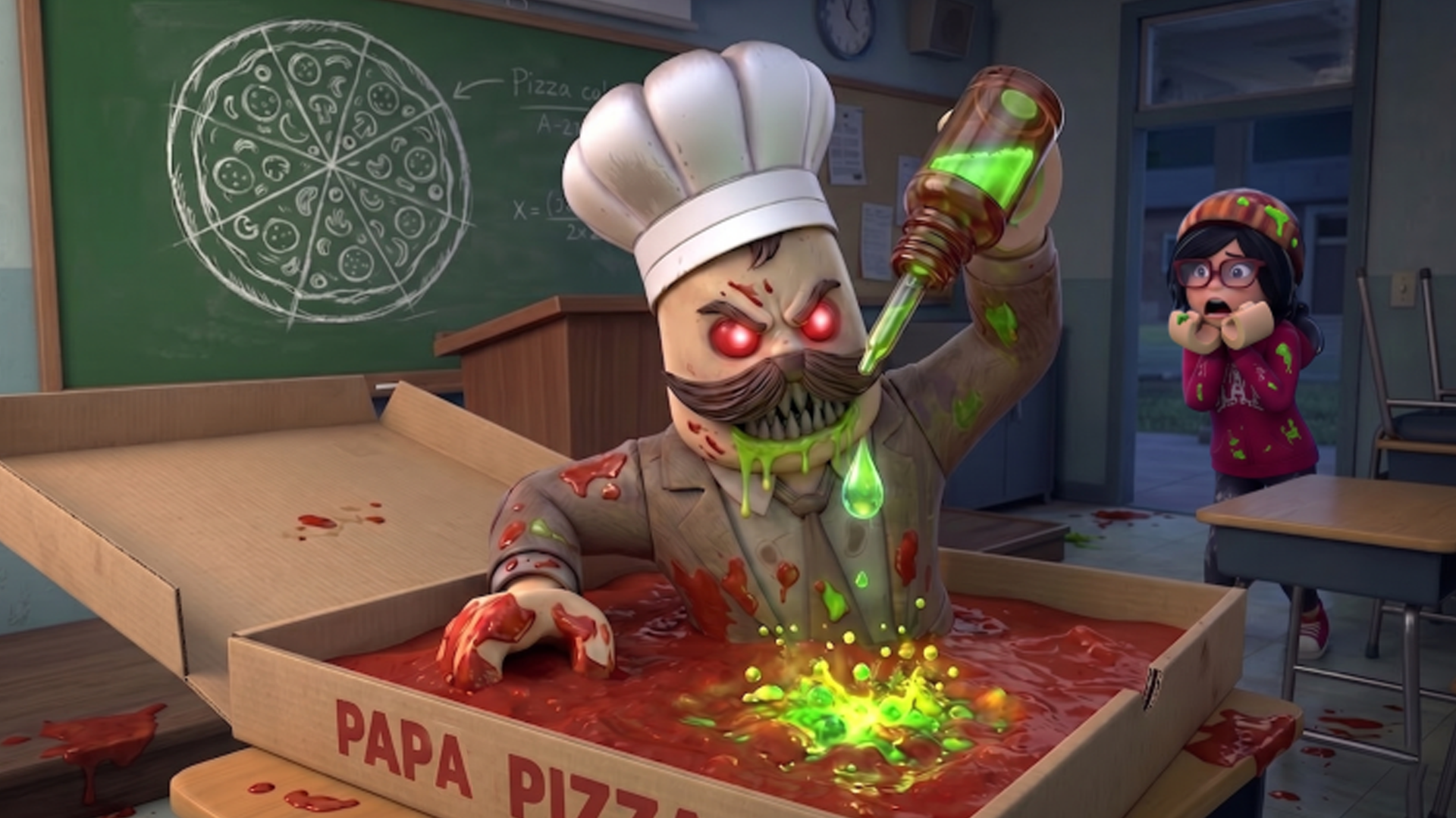 Papa Pizza School Escape Game Screenshot