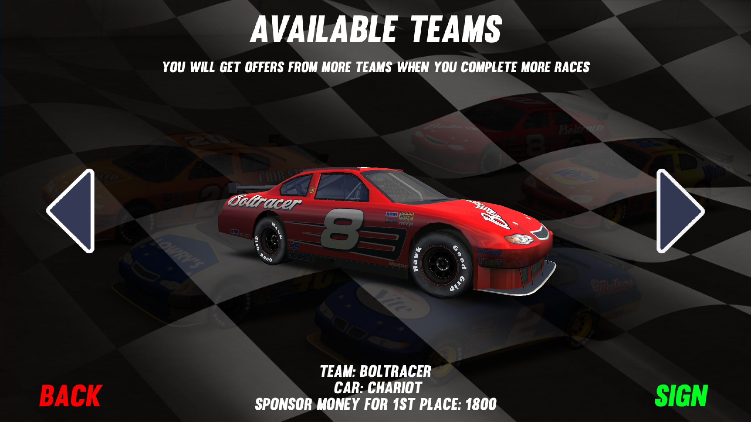 Thunder Stock Cars 2 Game Screenshot