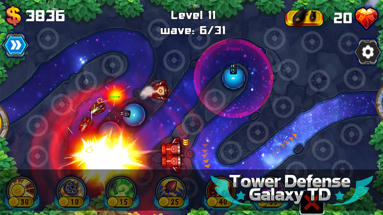 Screenshot 1 of Defesa da Torre: Galaxy TD 1.4.2