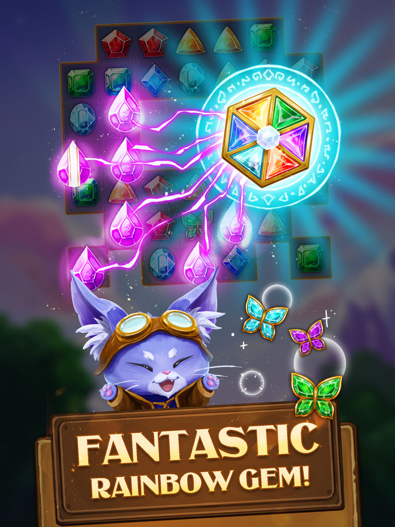 Screenshot of Fantasy Gems : Match 3 Puzzle
