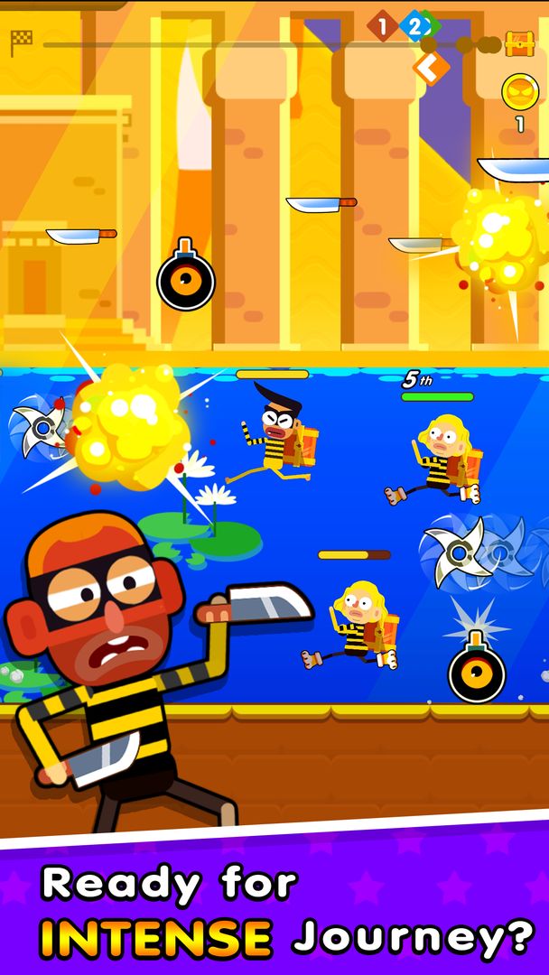 Screenshot of Thief Rivals - Battle Running Multiplayer Game