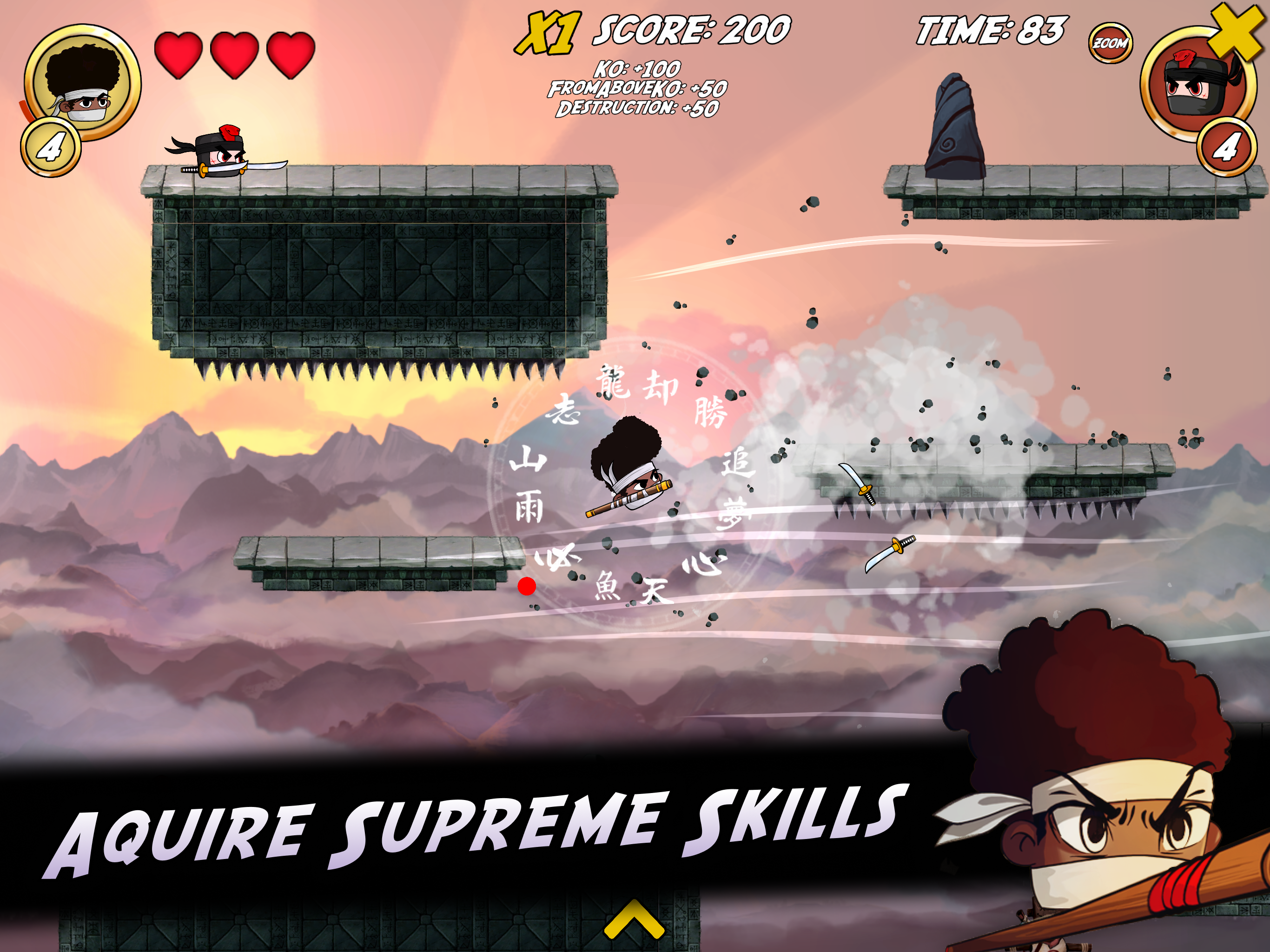 Afro Ninja screenshot game