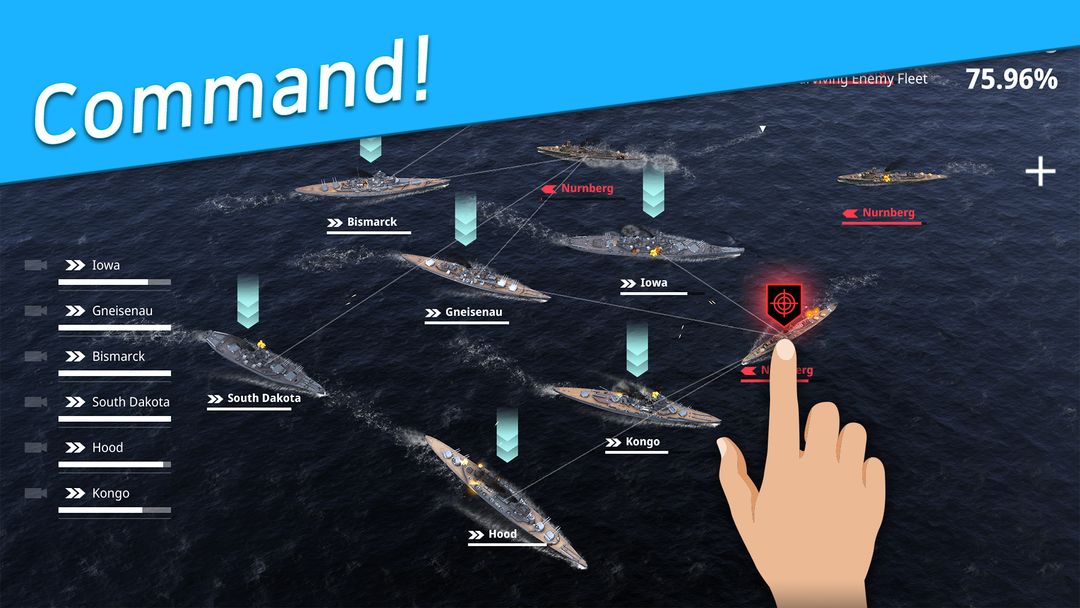 Warship Fleet Command : WW2 Naval War Game screenshot game