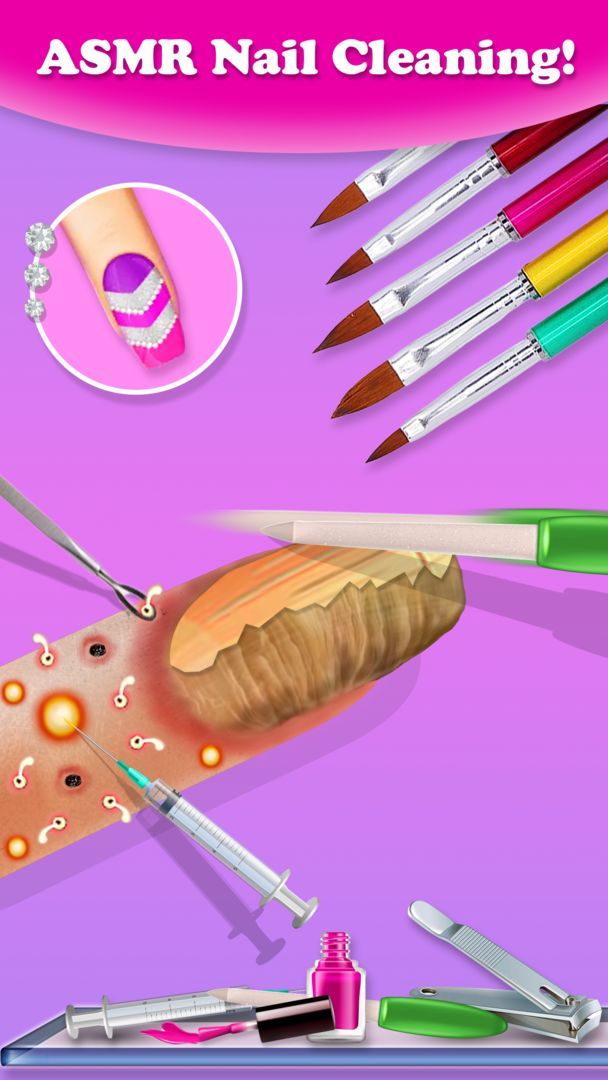 Screenshot of Nail Salon Games Acrylic Art
