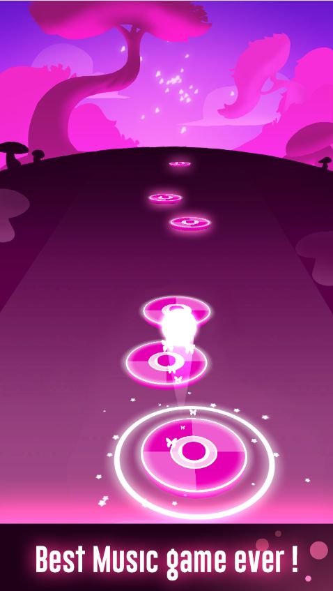 Screenshot of Pink Tiles Hop 3D - Dancing Music Game