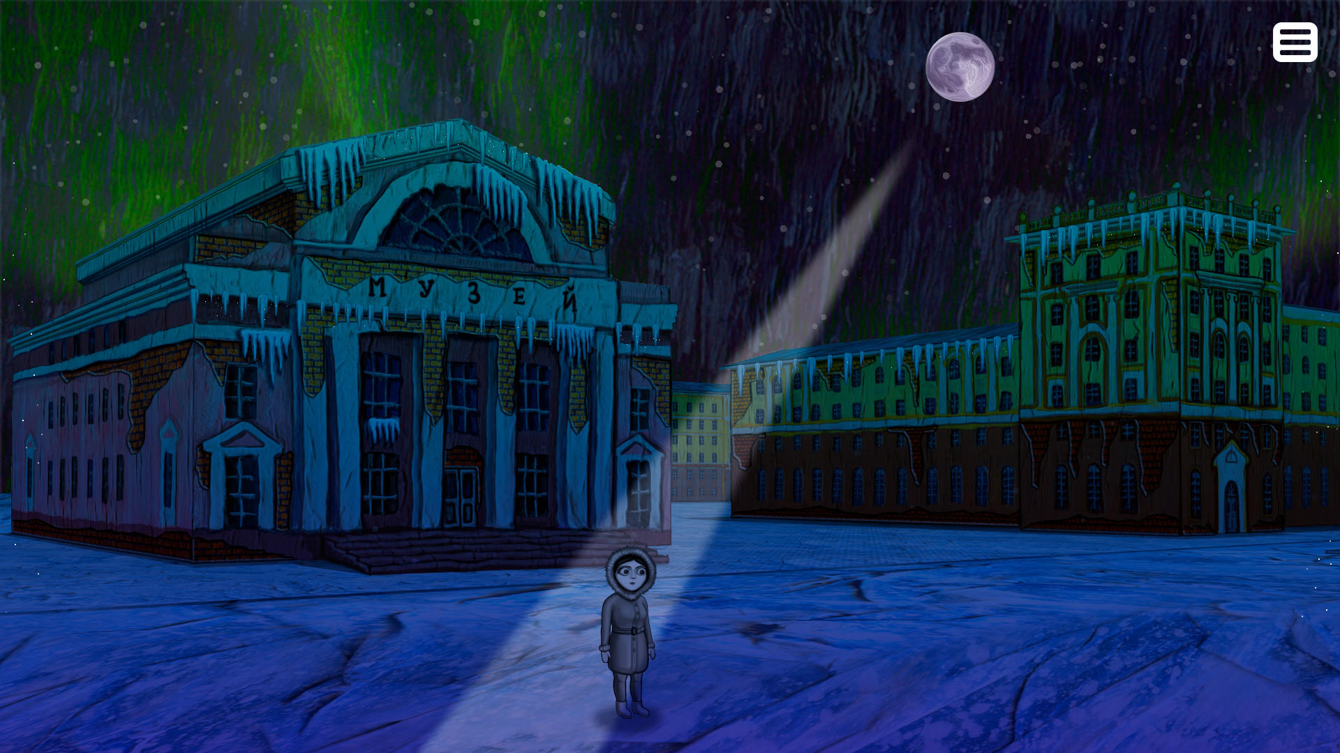 Screenshot of Norgame. Город полярной ночи