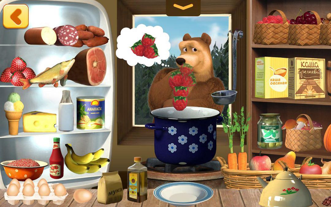 Masha and Bear: Cooking Dash screenshot game