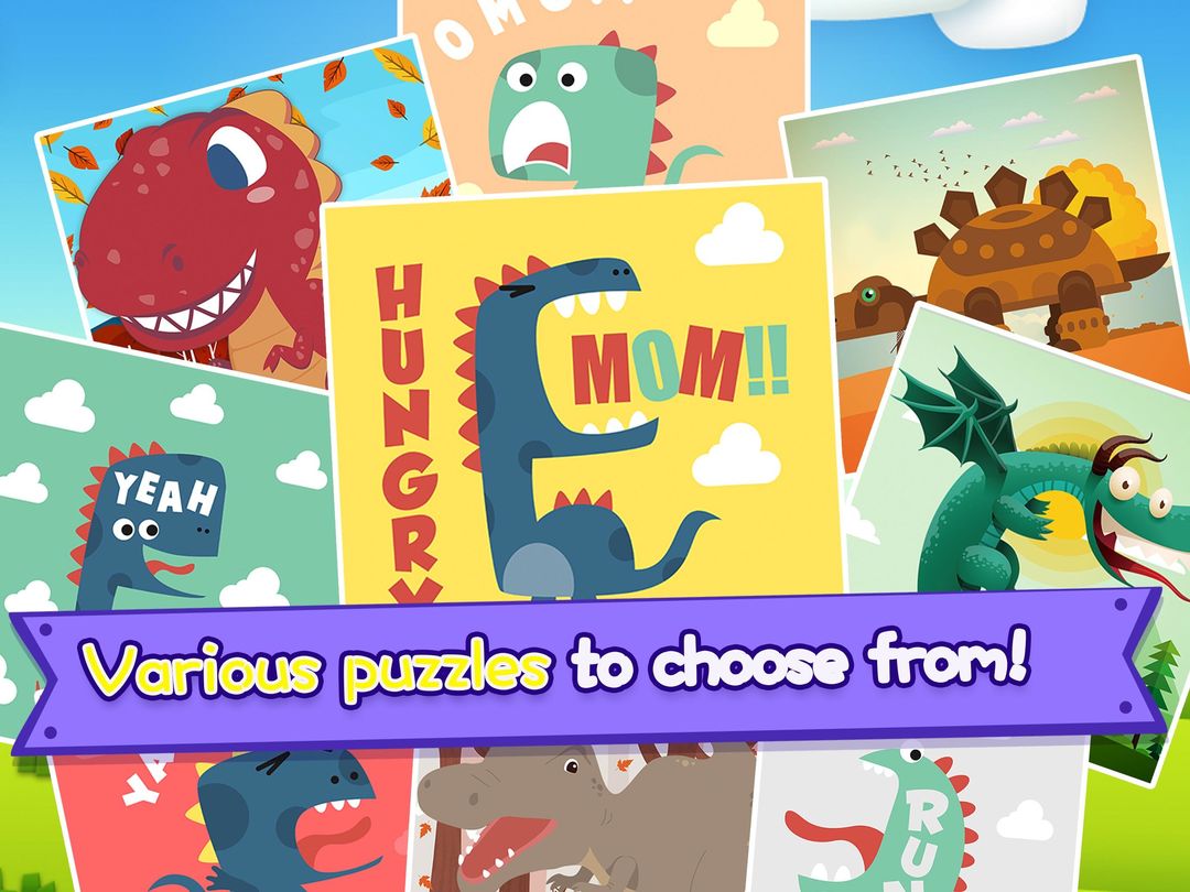 어린이 놀이:공룡 퍼즐-쥐라기 패왕룡 월드낙원 게임 스크린 샷
