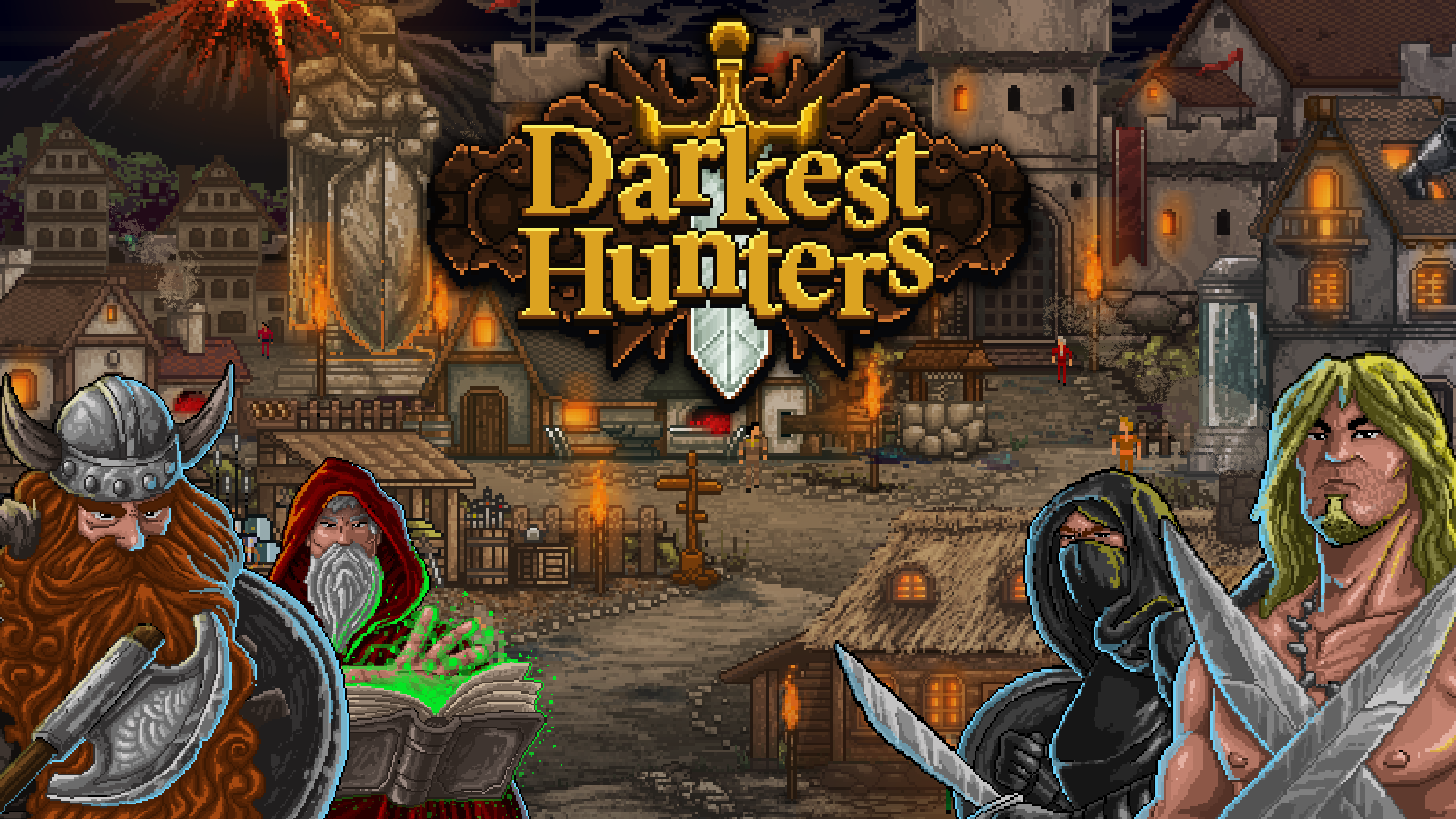 Screenshot 1 of Darkest Hunters: RPG ย้อนยุคพร้อมผู้เล่นหลายคน PVP 1.0.5
