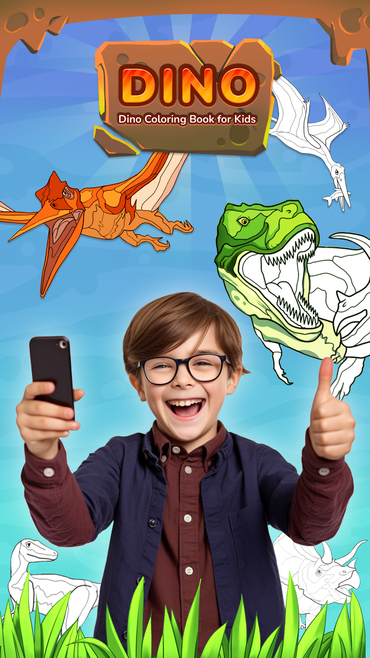 Cuplikan Layar Game Dino Coloring Book for Kids