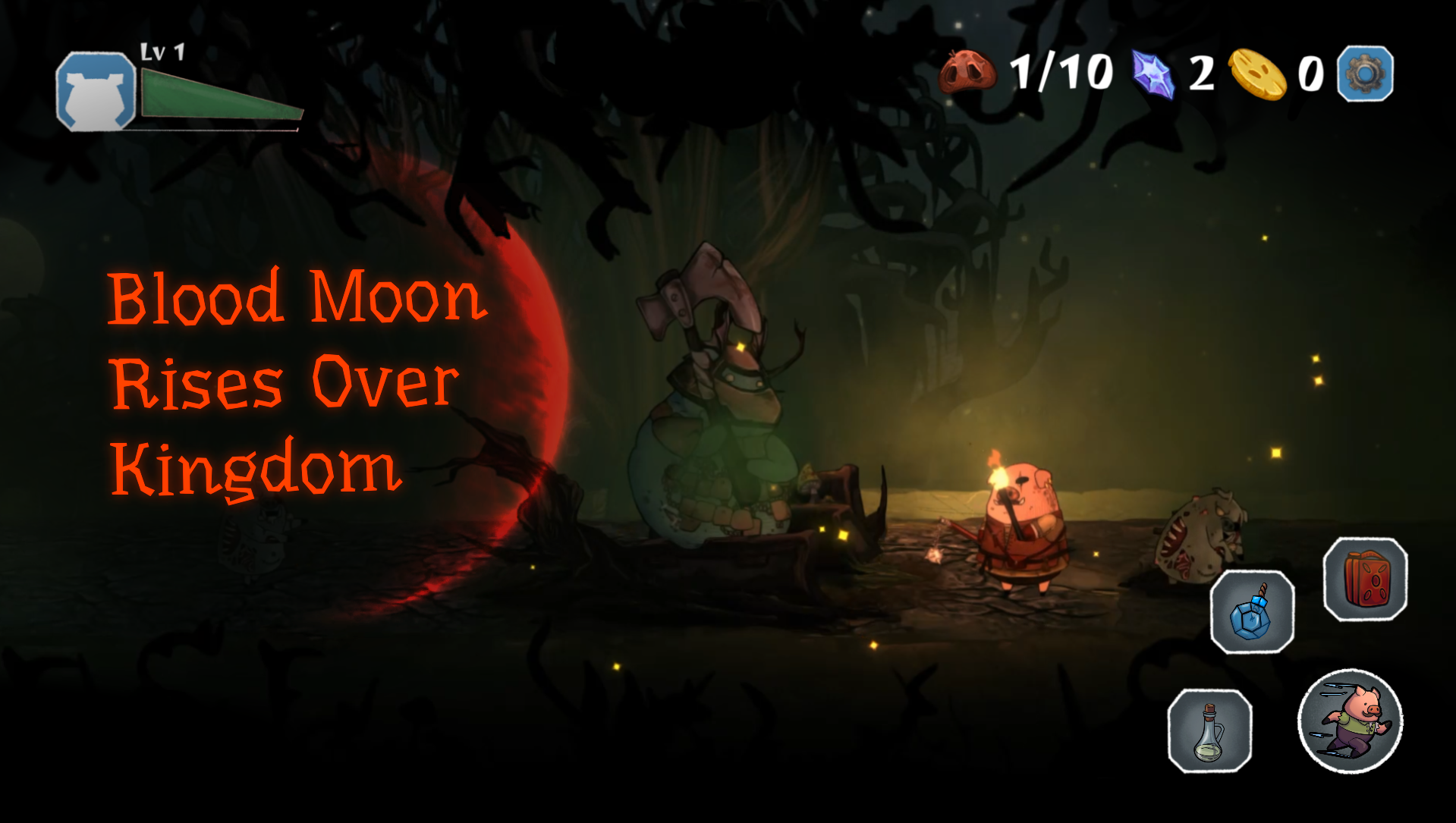 Pigs Wars: Vampire Blood Moon Game Screenshot