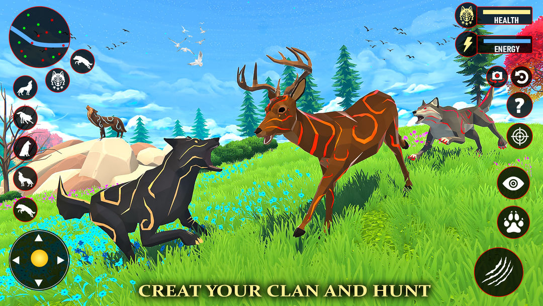 Screenshot of Wolf Simulator Fantasy Jungle
