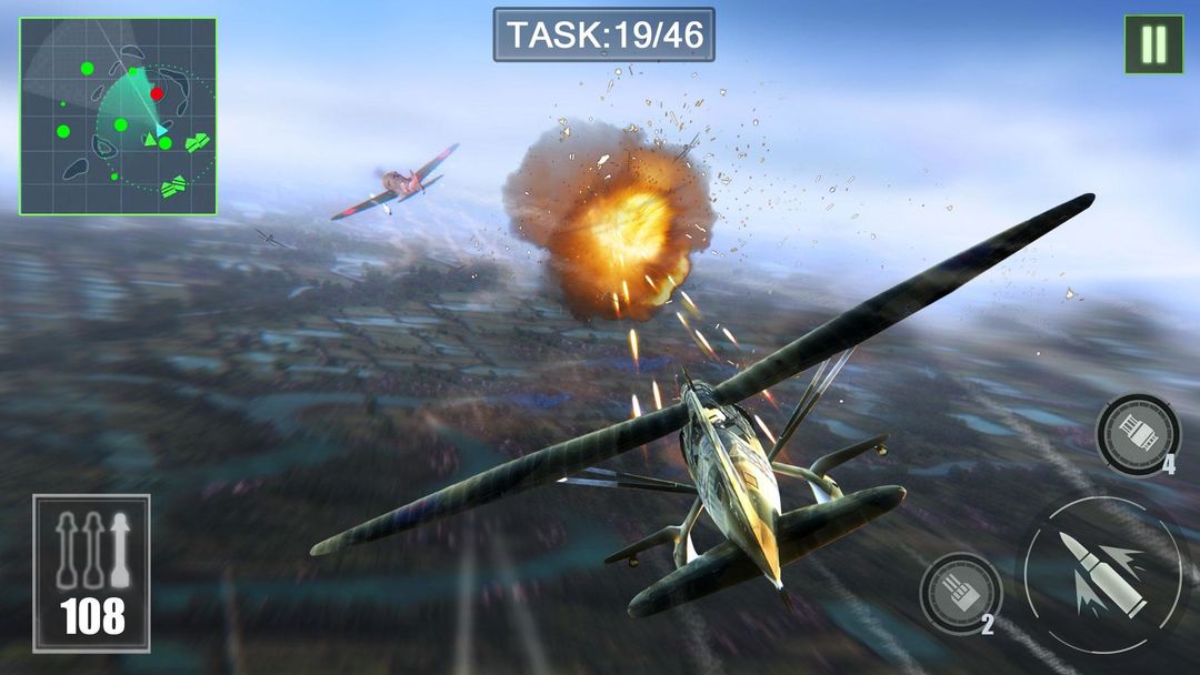 Screenshot of Thunder Air War Sims-Fun FREE Airplane Games