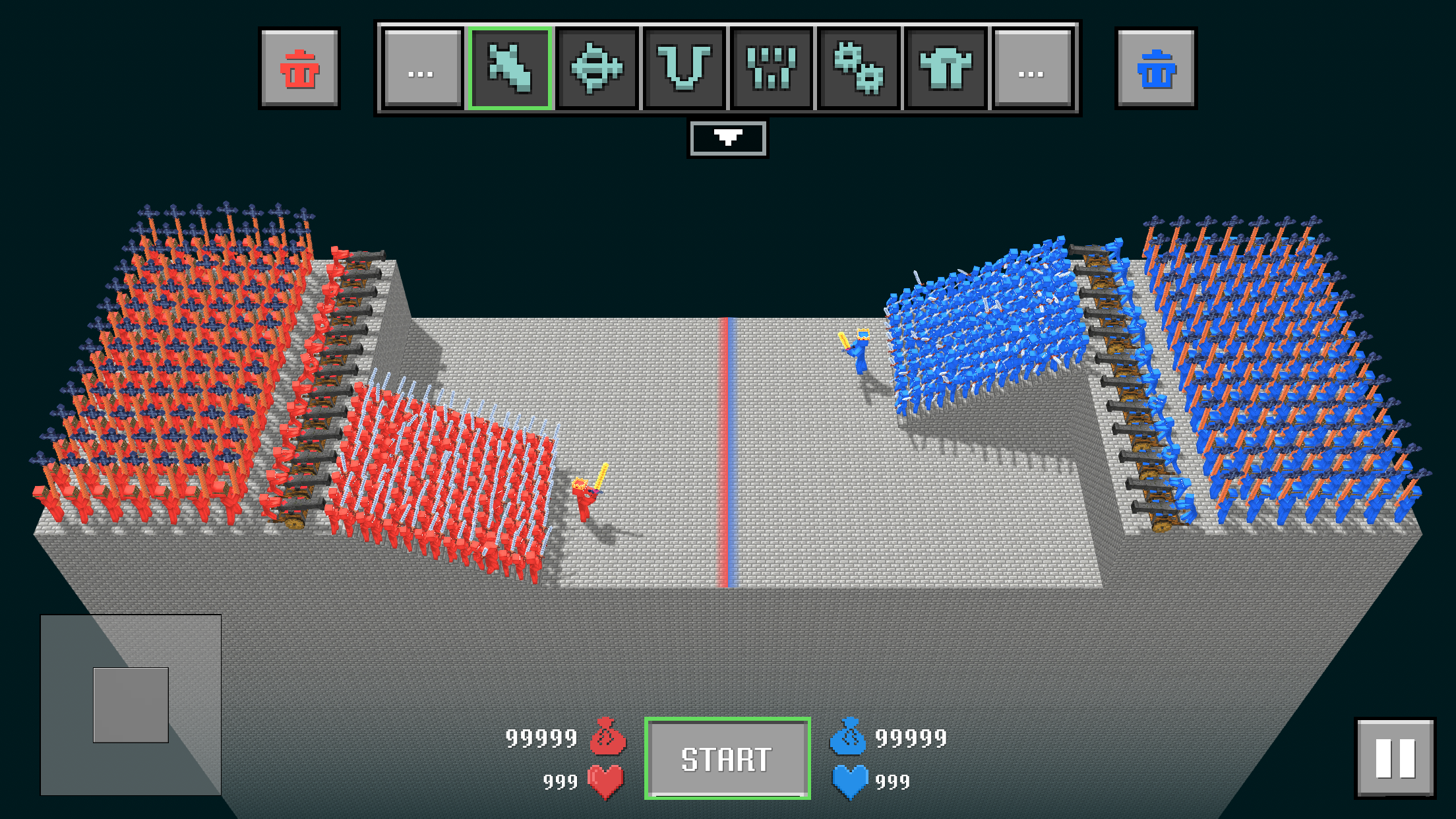 Screenshot of Blocky Ragdoll Battle