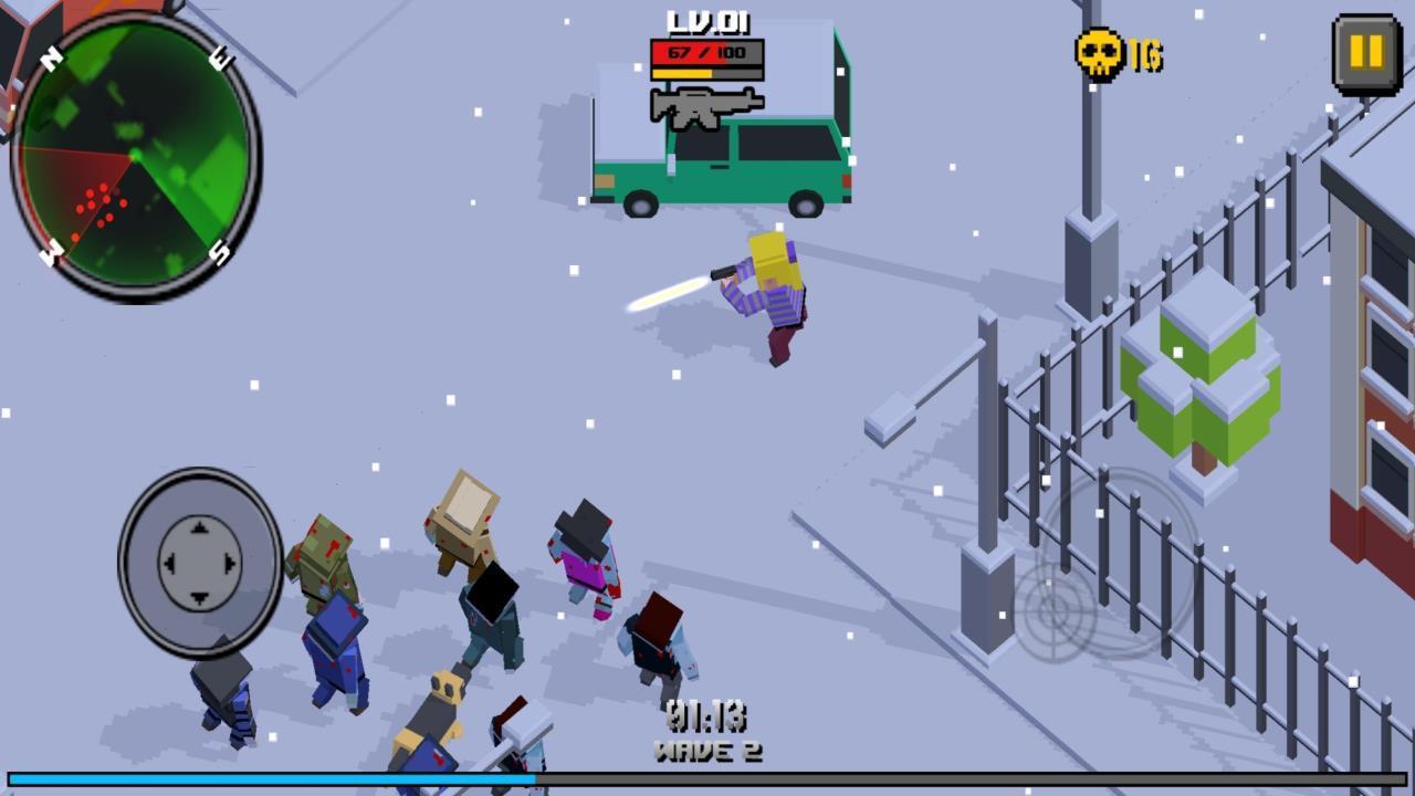 Pixel Zombie Frontier Game Screenshot