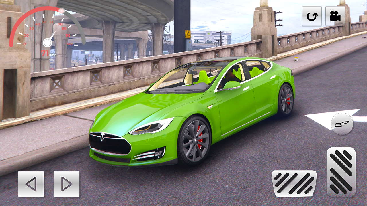 Tesla Model S Electro Edge Car Game Screenshot