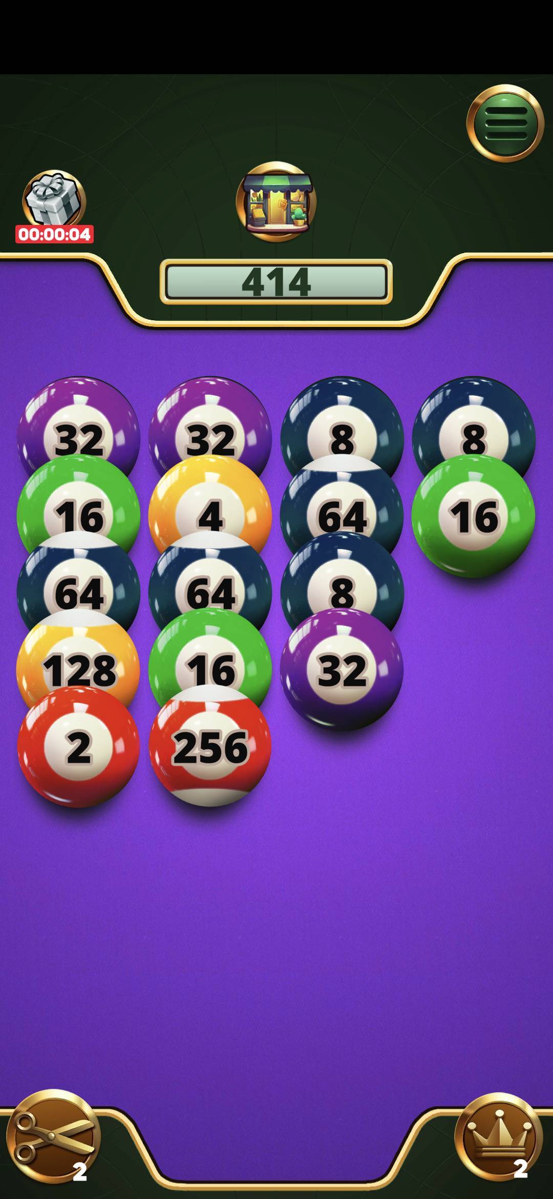 Luxury Balls - 2048 Linking Game Screenshot