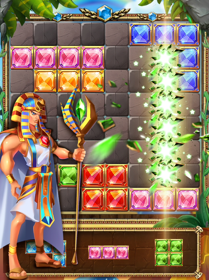 Block Puzzle Pharaoh Diamond Game Screenshot