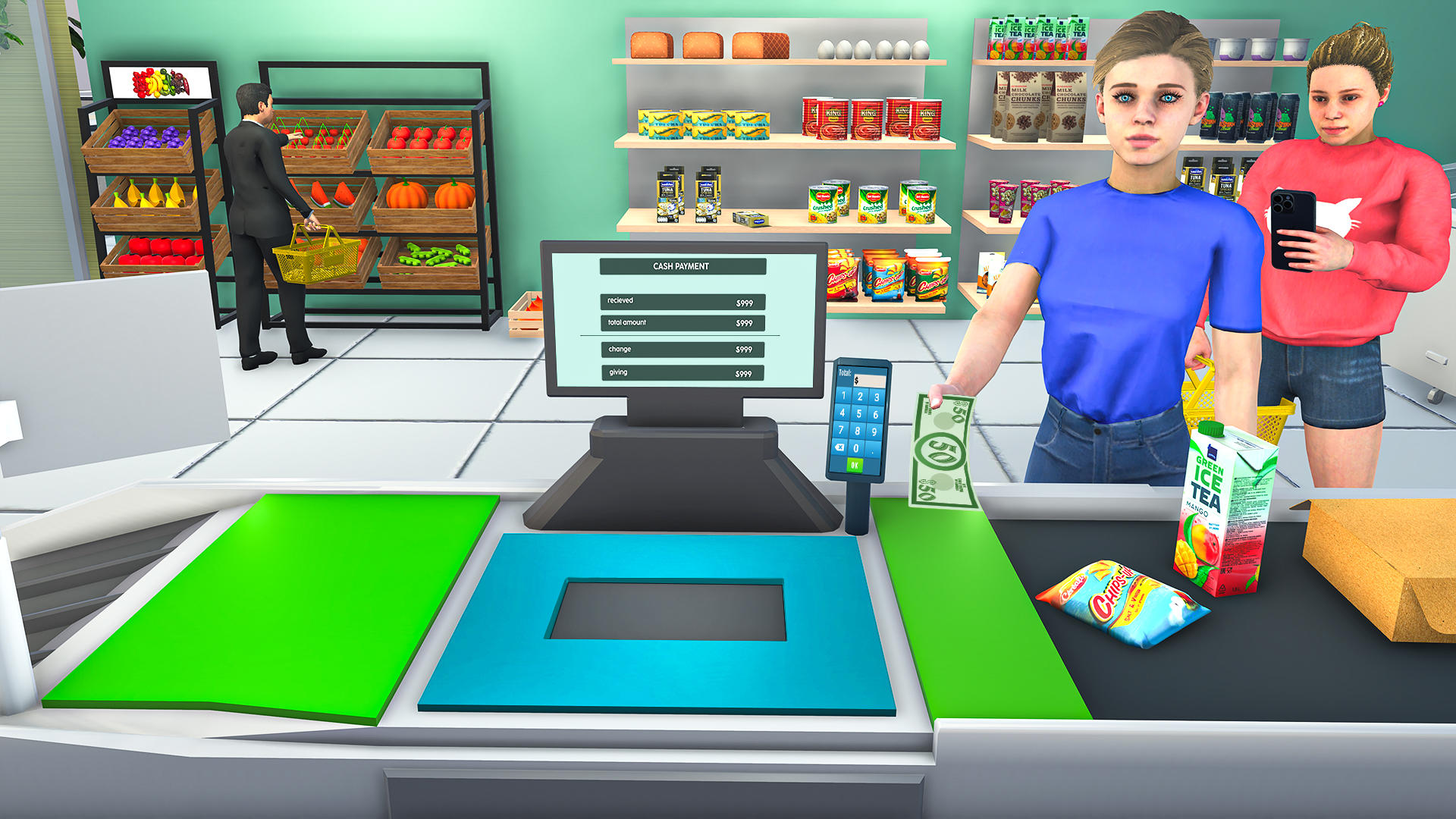 Supermarket Cashier manager 3D Game Screenshot