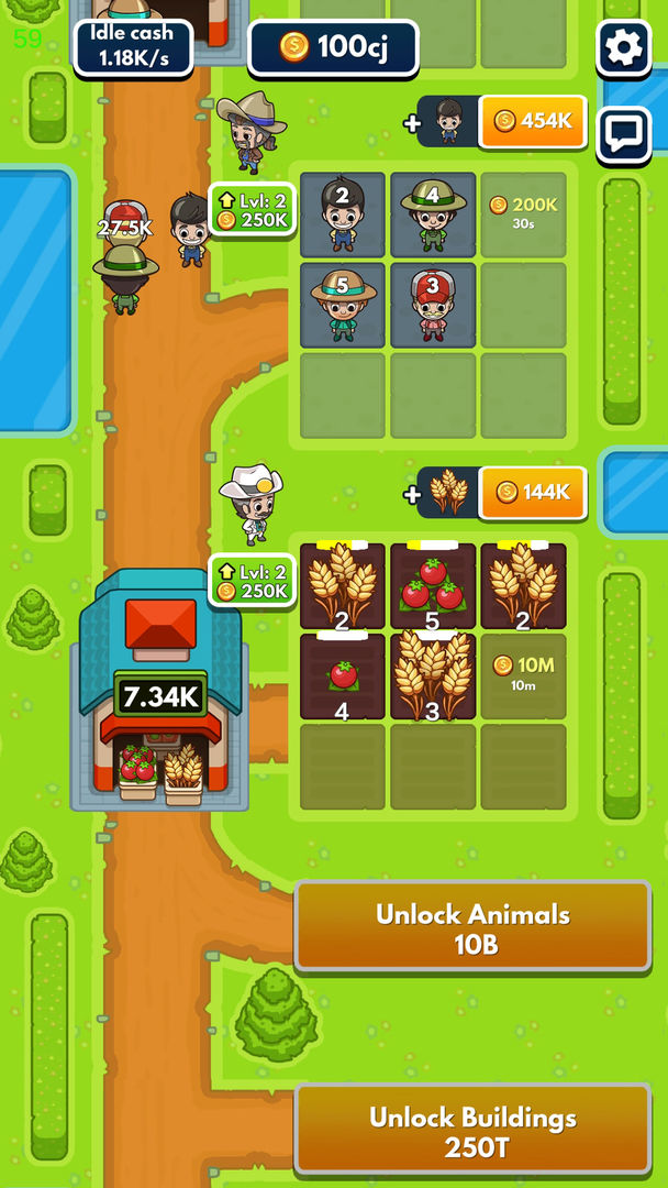Idle Farm Tycoon - Merge Crops screenshot game