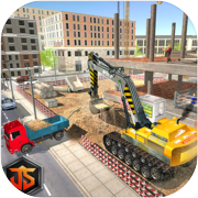Pembinaan Sim City Percuma: Excavator Builder