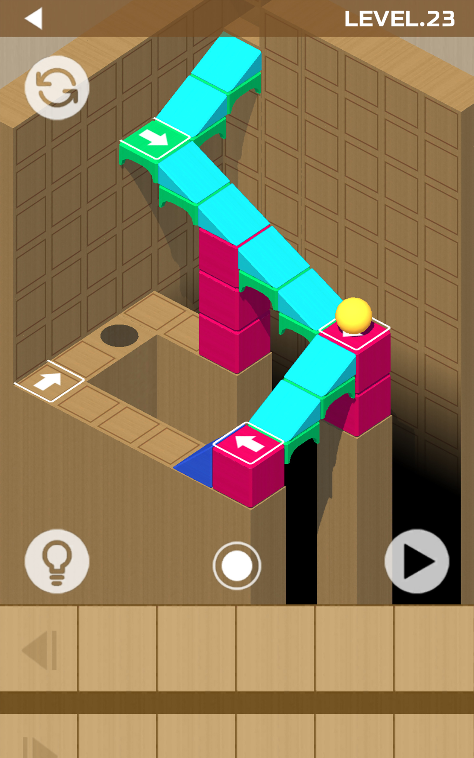 Woody Bricks and Ball Puzzles Game Screenshot
