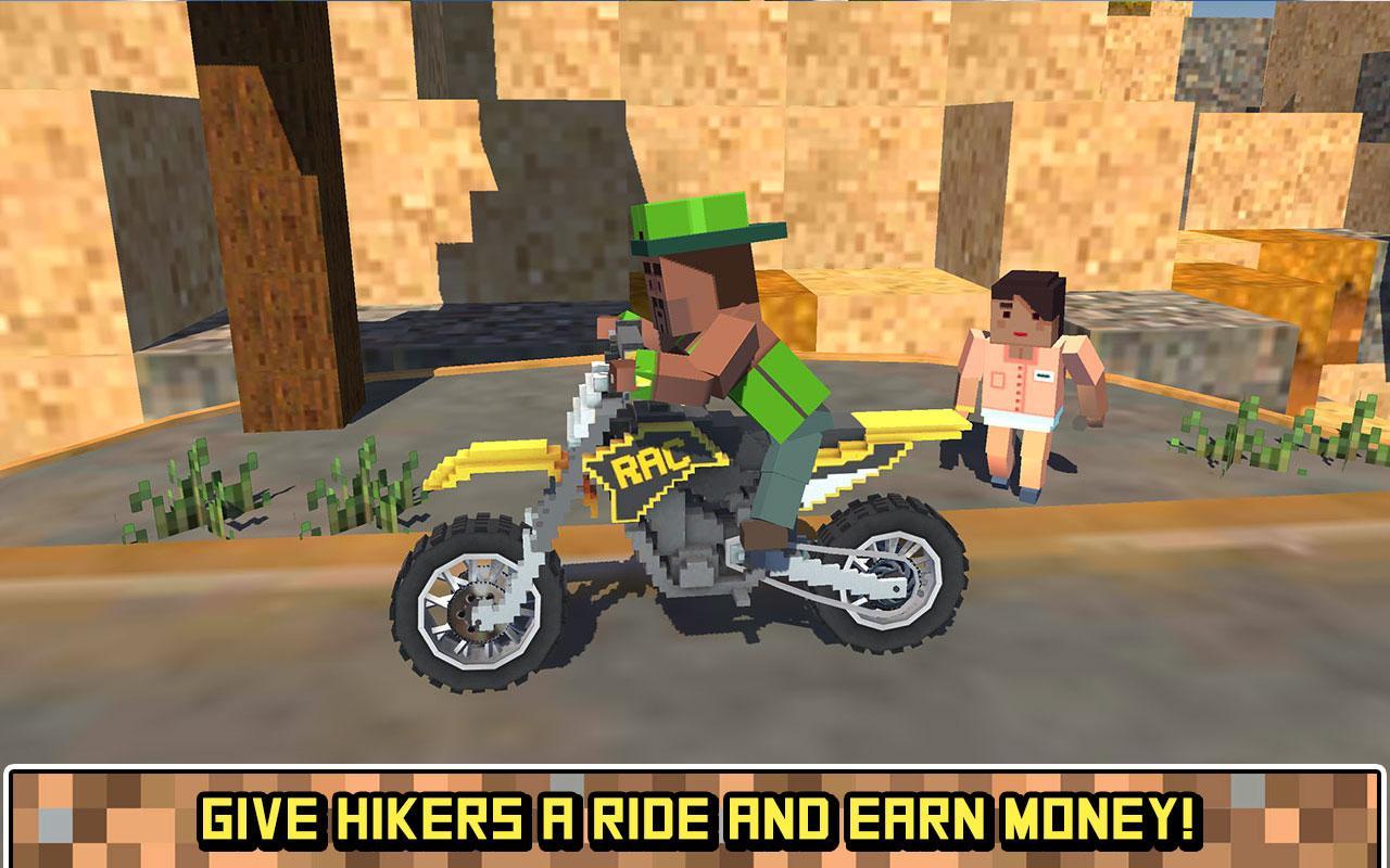 Blocky Motorbike Summer Breeze Game Screenshot