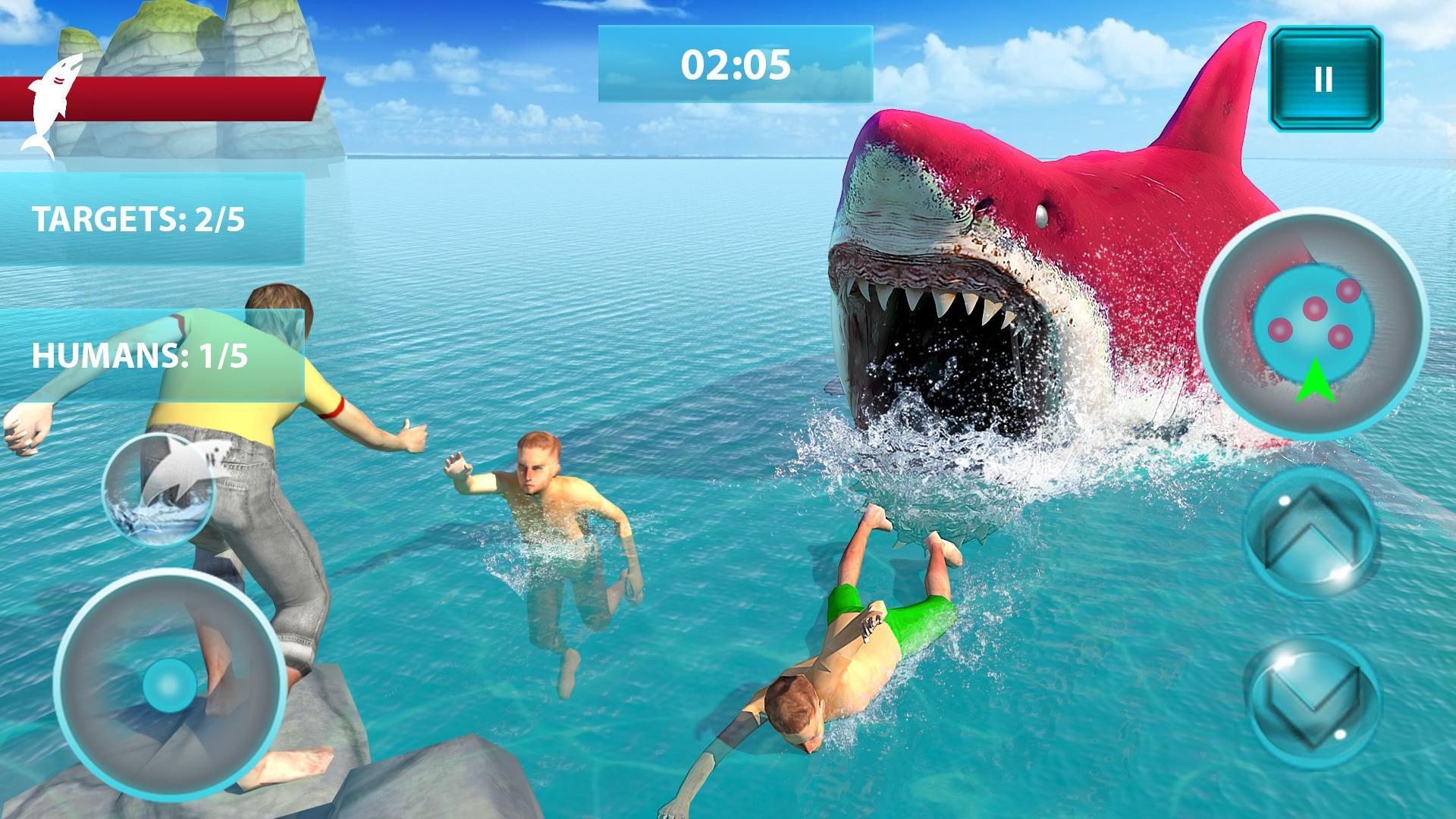 Screenshot 1 of Shark Attack Sim- အမဲလိုက်ဂိမ်း 31.8