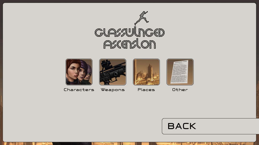 Screenshot of Glasswinged Ascension Demo