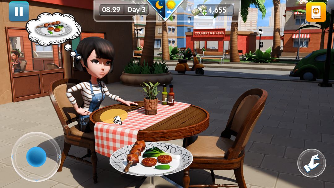 Screenshot of kebab food chef simulator game
