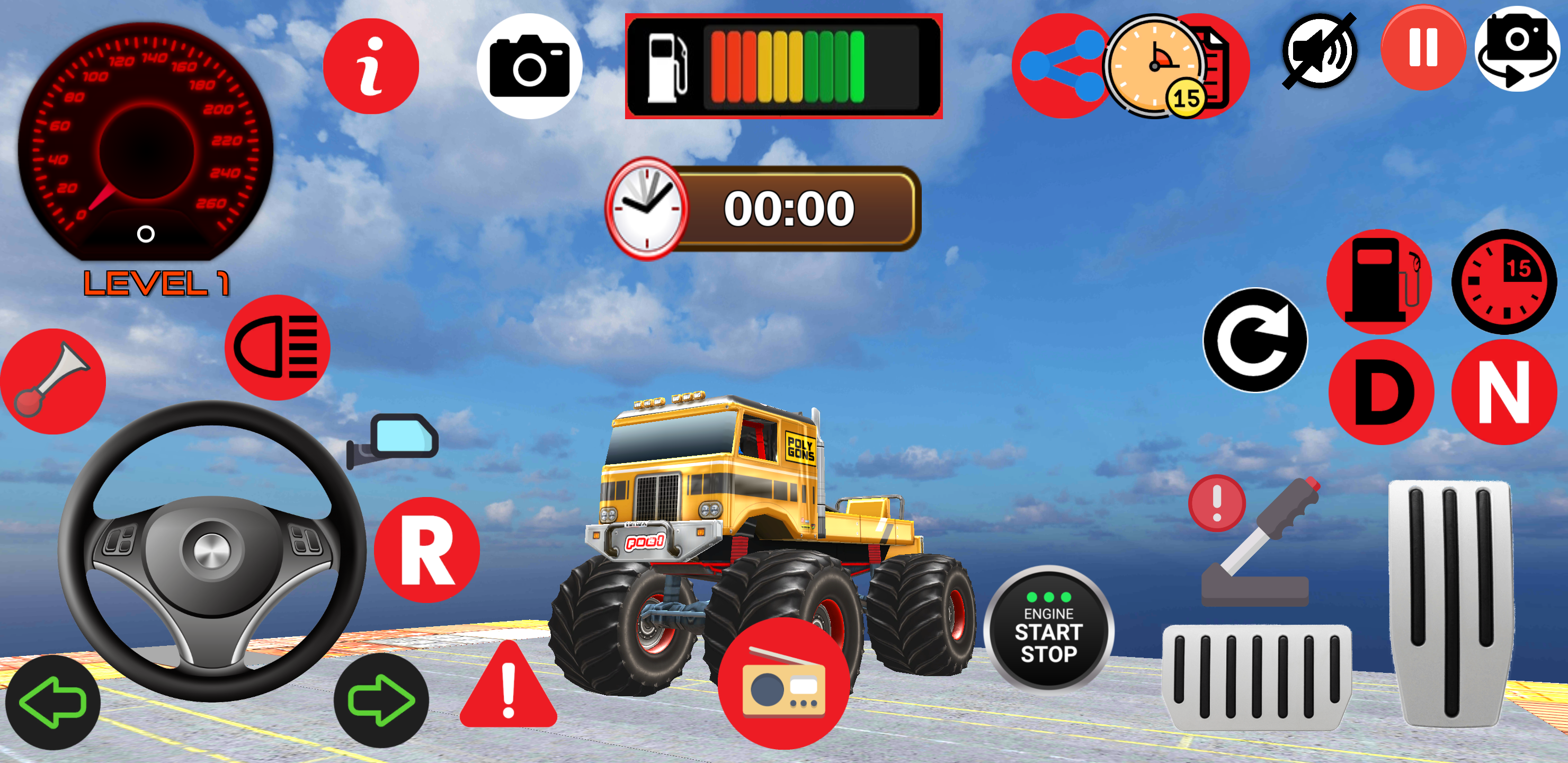 Carlos Monster Truck 3D Game Screenshot