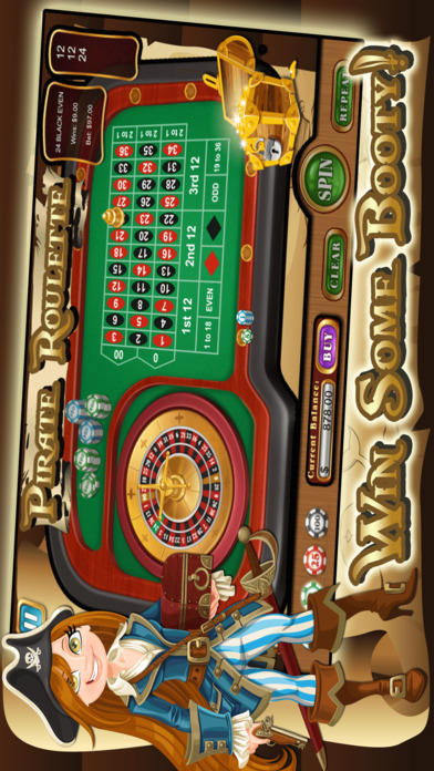 Ahoy Despicable Pirate Roulette - 掠夺战利品从加勒比海湾 ゲームのスクリーンショット