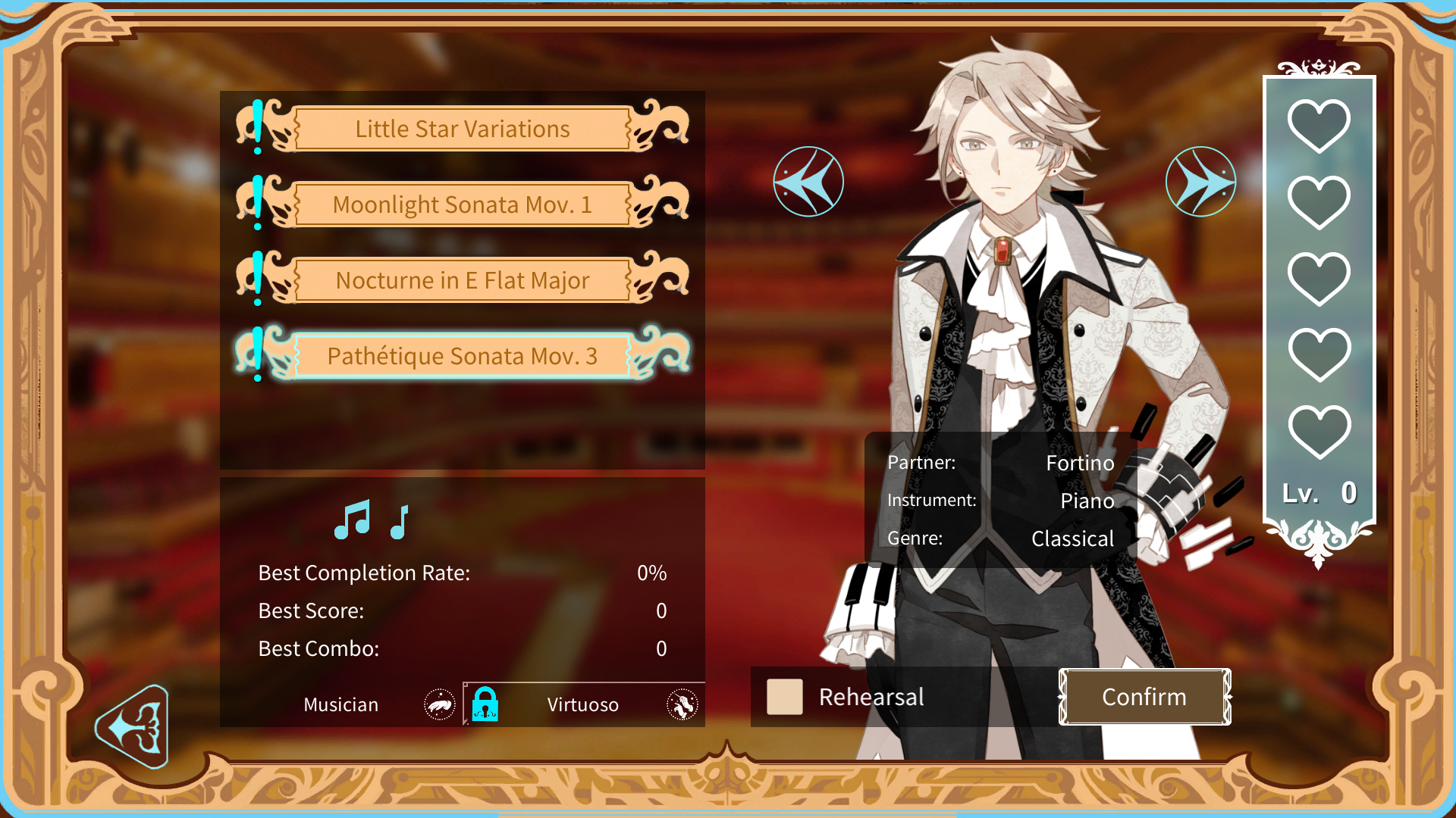 Concerto on White Game Screenshot