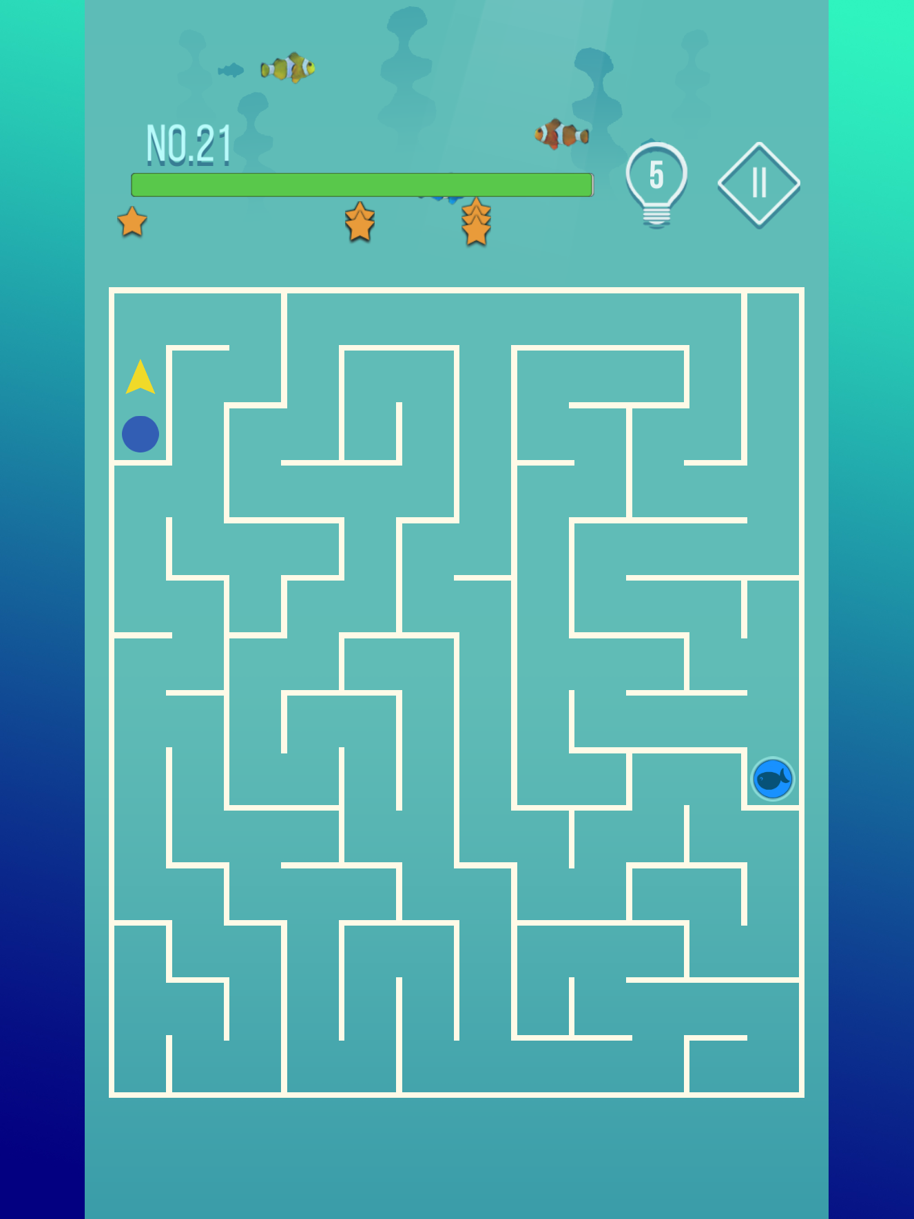 미로찾기-고래와 물고기들 게임 스크린샷