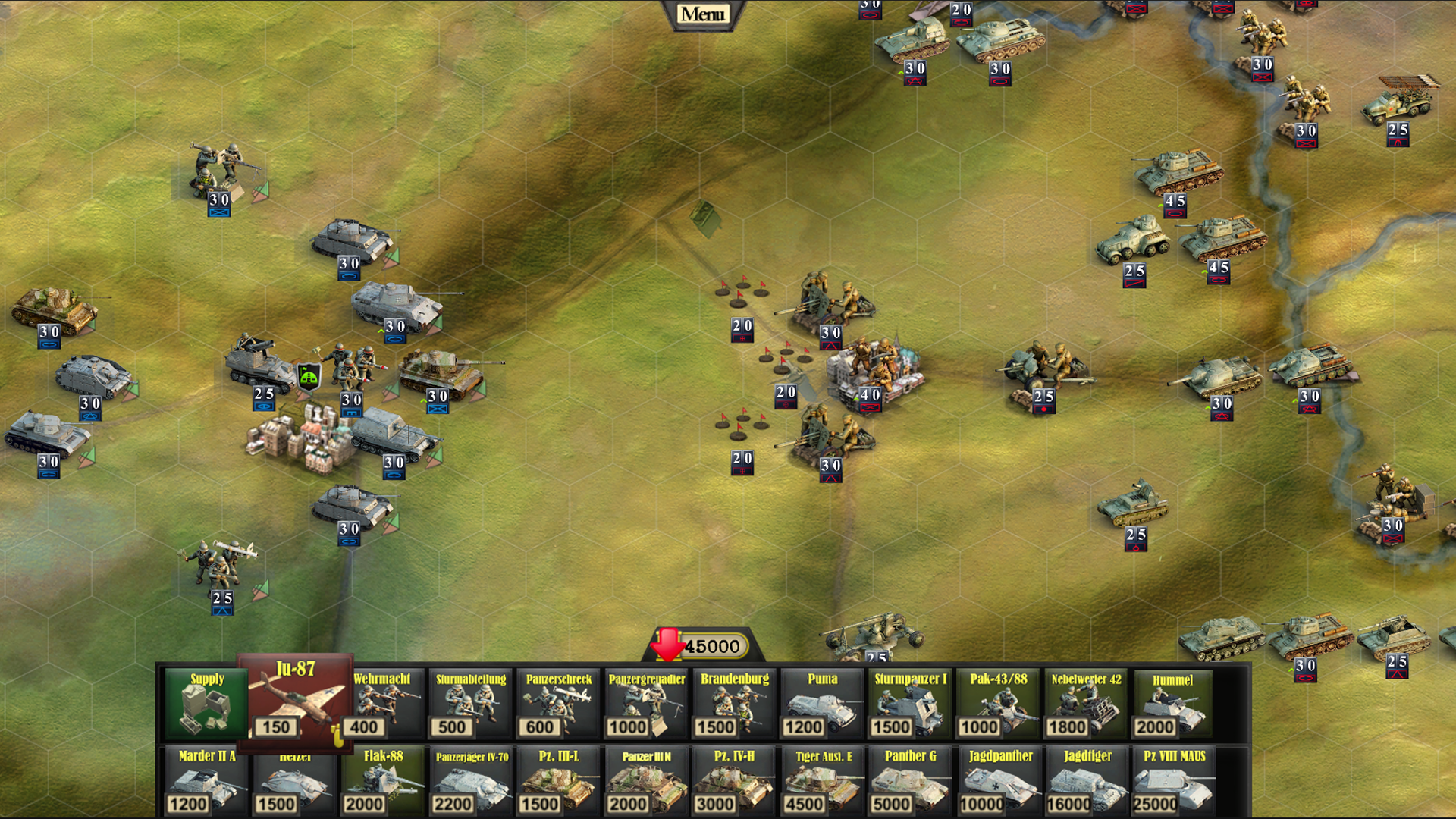 Screenshot of Frontline: Panzers & Generals