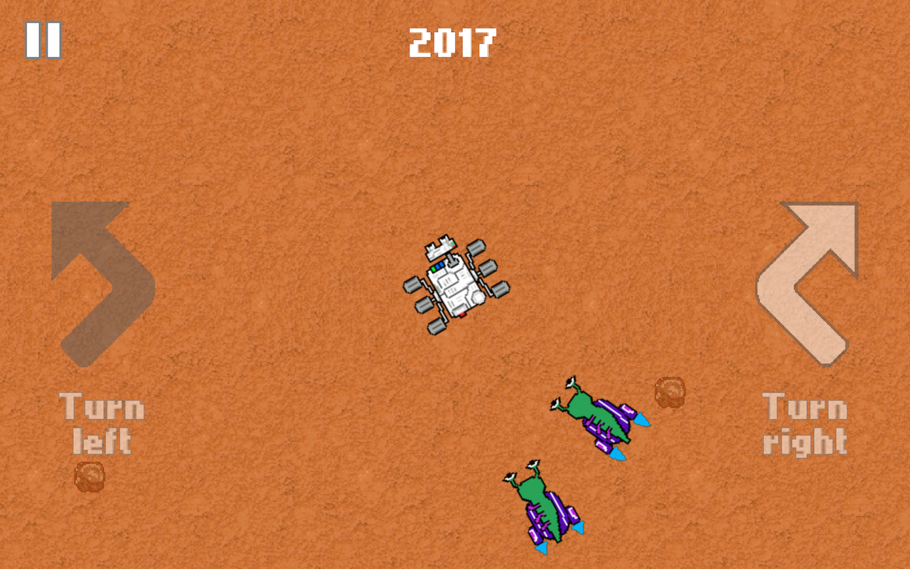 MARS Mission Rover Avoid Slug Game Screenshot