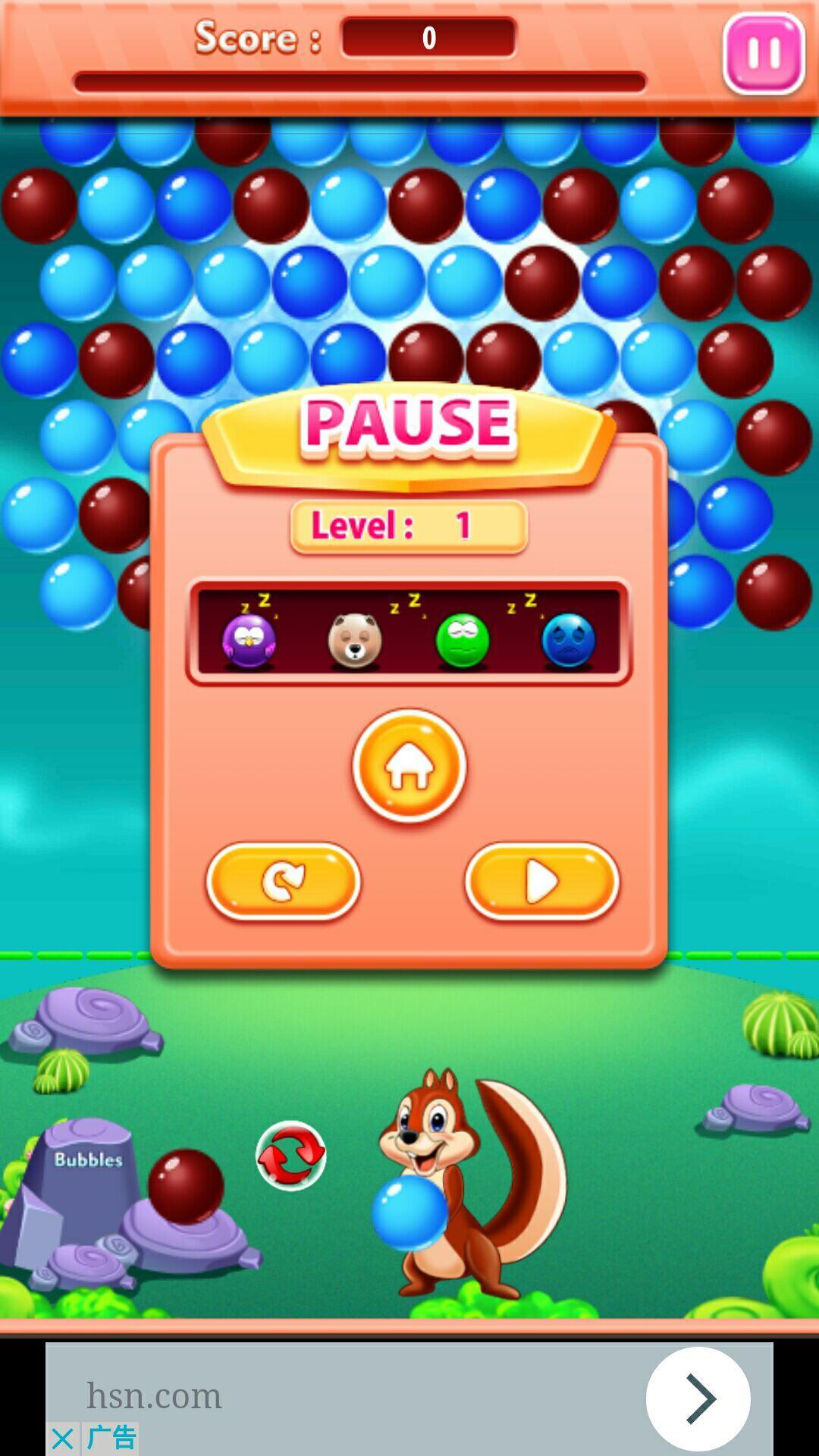 Captura de Tela do Jogo Bubble Shooter