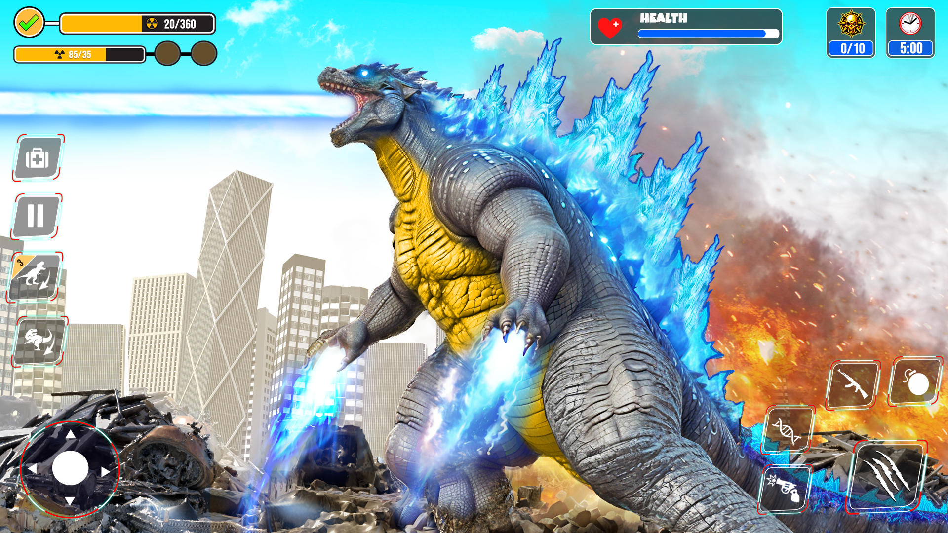 Giant Monster City Attack Game Game Screenshot
