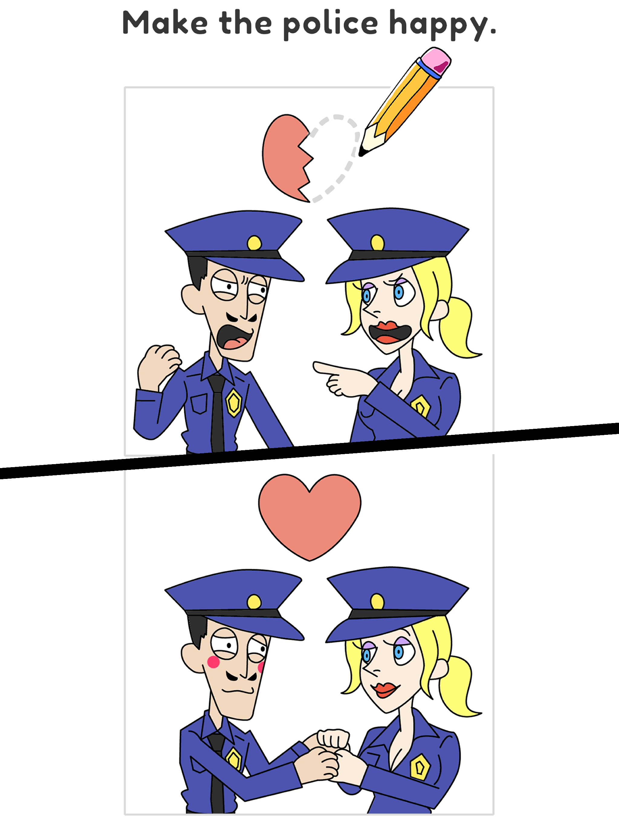 Screenshot of Draw Happy Police - Draw Games