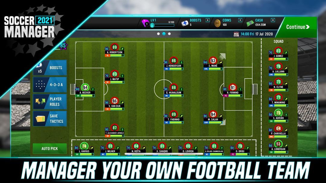 Soccer Manager 2021 - Football Management Game ภาพหน้าจอเกม